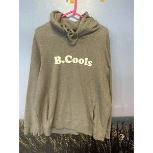 Barney Cools Men's Grey Drawstring Hoodie Sweatshirt‎ Lg Pullover